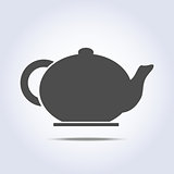 Teapot icon in gray colors