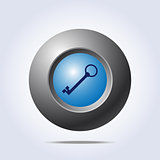 Key icon on blue button