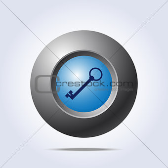 Key icon on blue button