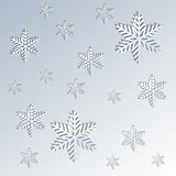 Snowflakes background in paper effect