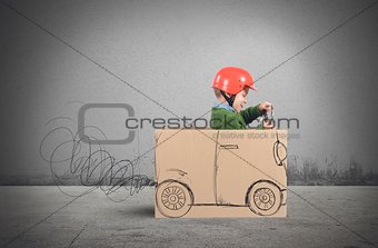 Cardboard car