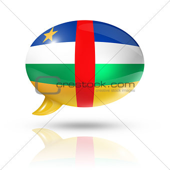 Central African Republic flag speech bubble