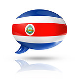 Costa Rican flag speech bubble