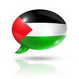 Palestinian flag speech bubble