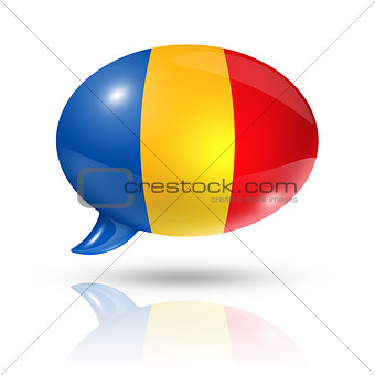 Romanian flag speech bubble