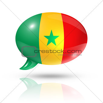 Senegalese flag speech bubble