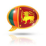 Sri Lanka flag speech bubble