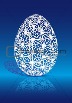 Easter egg with 3D pattern, vector
