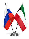 Russia and Kuwait - Miniature Flags.