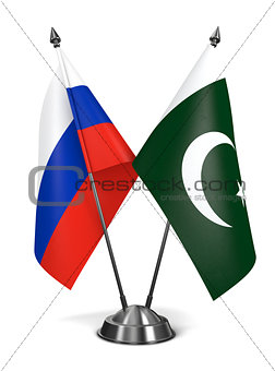 Russia and Pakistan - Miniature Flags.