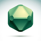 Abstract geometric 3D object, vector illustration, clear eps 8.
