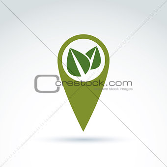 Ecology vector icon for nature and environment conservation them