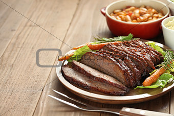barbecue beef brisket plate