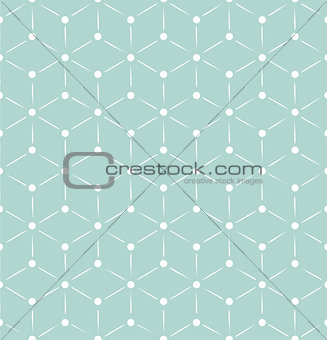 Blue and white retro cubes pattern