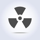 Radioactivity icon in gray colors
