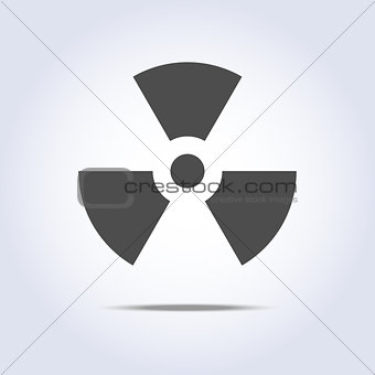 Radioactivity icon in gray colors