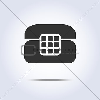 Phone retro icon in gray colors