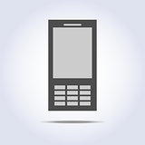 Phone retro icon gray colors