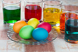 Coloring eggs for Easter holiday