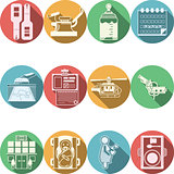 Colored icons vector collection for gynecology
