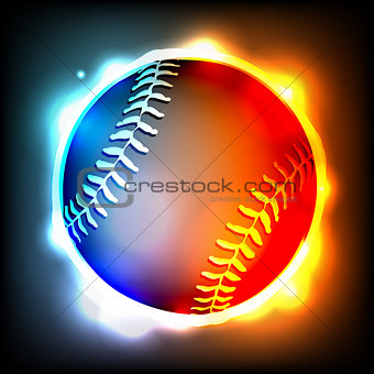Glowing Baseball Illustration
