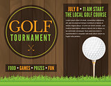 Golf Tournament Flyer Illustration