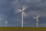 wind power turbines in  Dobrogea, Romania