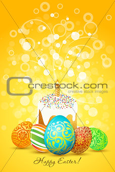 Easter Eggs with Ornament Decoration