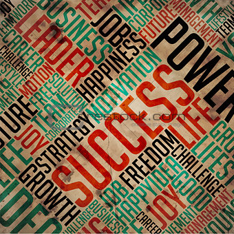 Success - Grunge Word Collage.