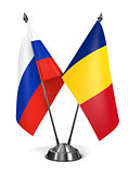 Russia and Romania - Miniature Flags.