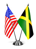 USA and Jamaica - Miniature Flags.