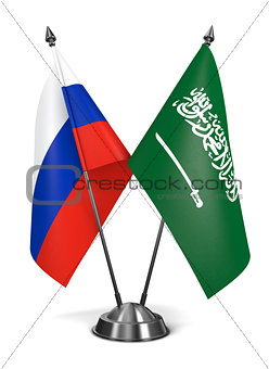 Russia and Saudi Arabia - Miniature Flags.