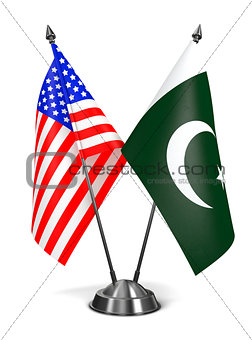 USA and Pakistan - Miniature Flags.