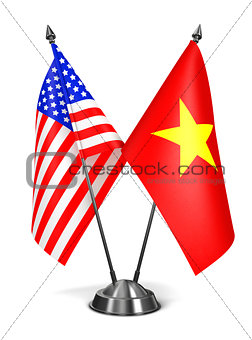 USA and Vietnam - Miniature Flags.