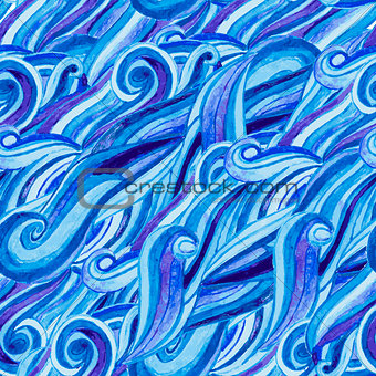 Abstract watercolor hand-drawn pattern