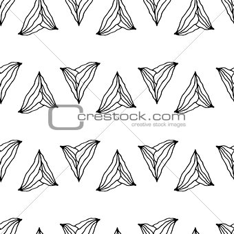 hand drawn seamless pattern with unusual triangles