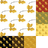set of autumn seamless pattern