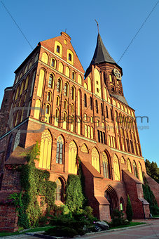 Koenigsberg Cathedral at sunset. Kaliningrad (former Koenigsberg