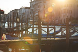 Rays of sunset in Venice