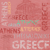 Typographic poster design with Greece