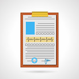 Flat vector icon for medical clipboard