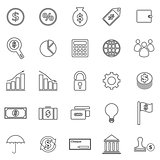 Finance line icons on white background
