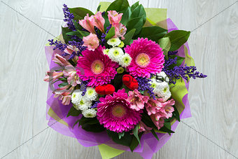 bouquet of flowers with gerbera