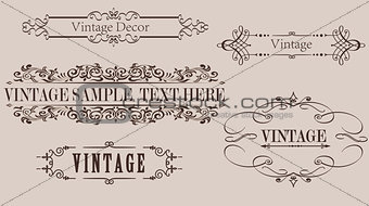 Vintage Calligraphy Frame Vector Graphics