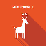 Christmas deer modern flat design style