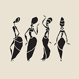 African silhouette set.