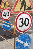 Road signs on the road