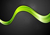Green glowing wave vector design