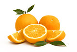 Oranges Isolated On White Background