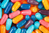 Assorted multicolored candies.